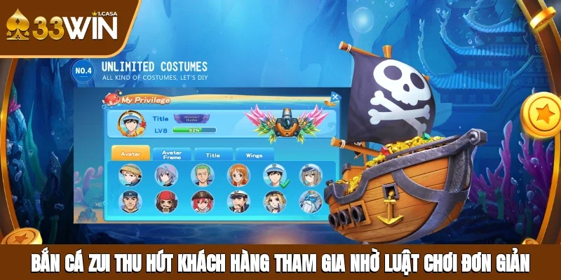 Bắn cá zui thu hút khách hàng tham gia nhờ luật chơi đơn giản